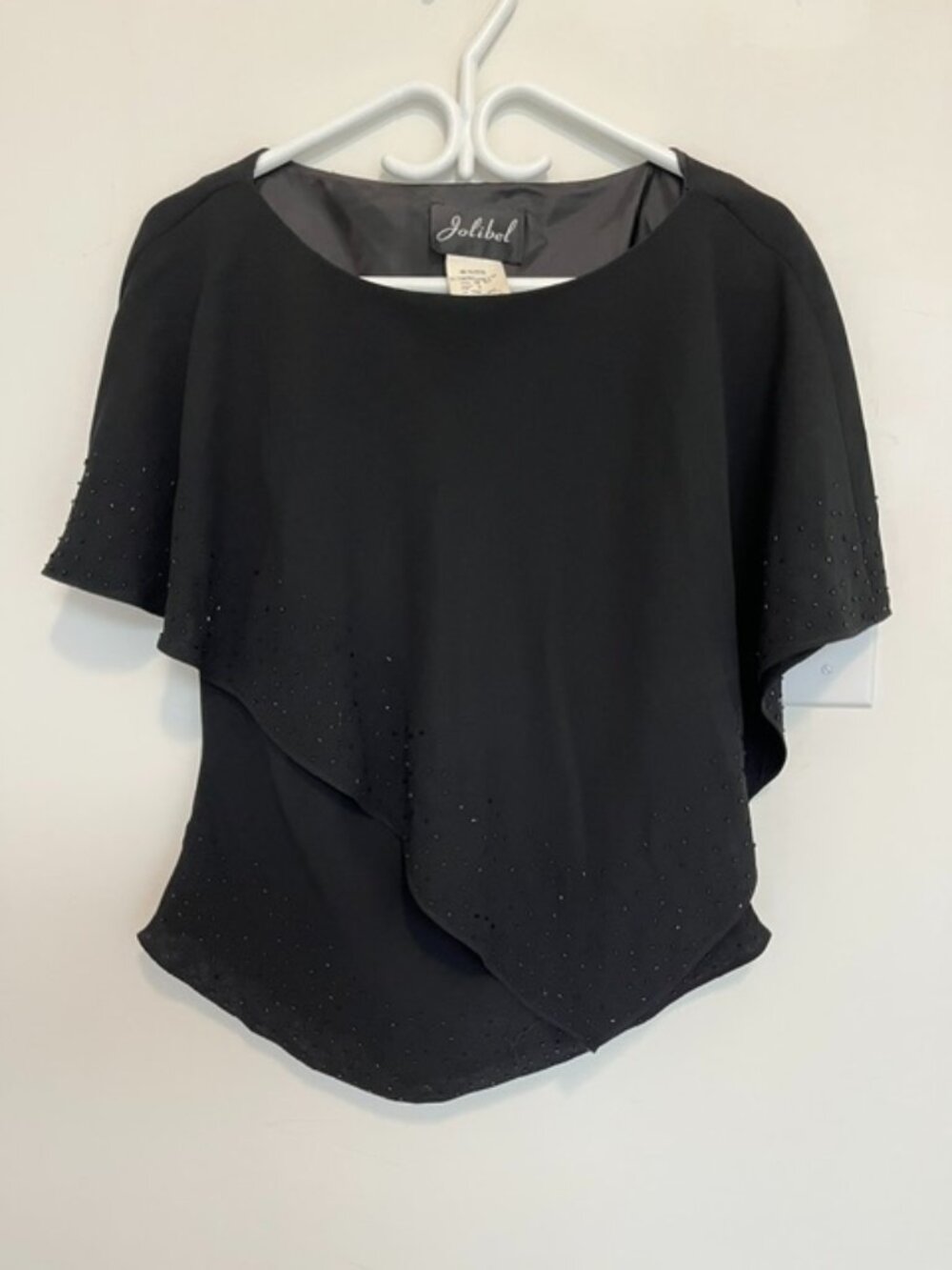 Black Jolibel top with black sequins